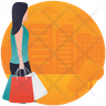 shopaholic woman symbol