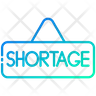 shortage symbol