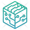 icons of artificial cube