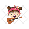 icon for singing girl
