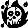 fire skull icon png