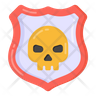 skull shield icon png