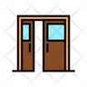 sliding double door icon svg