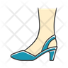 icon for sling back shoes