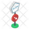 slow speed symbol icon