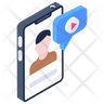 mobile video chat icon png
