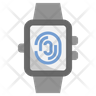 smartwatch fingerprint scan icons