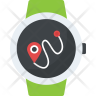 gps tracking watch icons