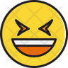icons for smiling face with closed eyes