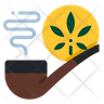 icons of cannabis smoke pipe