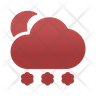partly cloudy rain icon svg