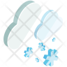 icons for cloud snowfall