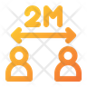 2m distance logo