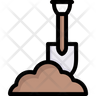 soil and shovel icon png