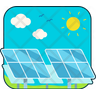 icon for solar power plant
