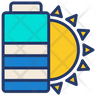 solar charging battery icon