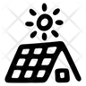 free solar panel house icons