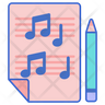 free music writer icons