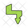 spiral downward arrow icon png