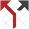 icon for cross road arrow