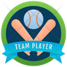 icon team player badge
