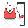free sports bra and pants icons