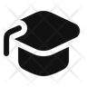square academic cap symbol