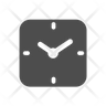 icon square analog clock