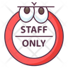 staff only icon png