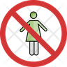 female not allowed icon