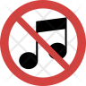icons for music noise not allowed