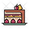 strawberry cake icon svg