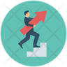 success stairs icon svg