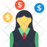 icon for successful business woman