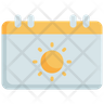 icons of summer calendar