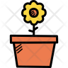 icons for sunflower pot