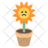 icons of sunflower pot