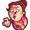surprised aunty icon png