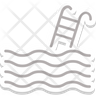 swimming sticker logo