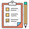 icon for writing list