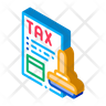 tax payment stamp icon svg