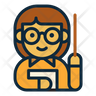 icons for happy student and teacher