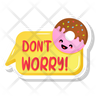 icons of dont worry text