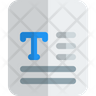 icon for textsheet