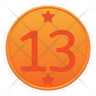thirteen number icons free