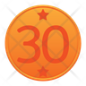 thirty number icon svg