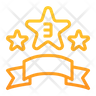 three star badge icon