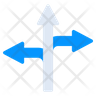 icon for three way direction arrows