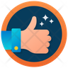 icons of thumbs up logo