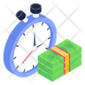 time and money management icon svg